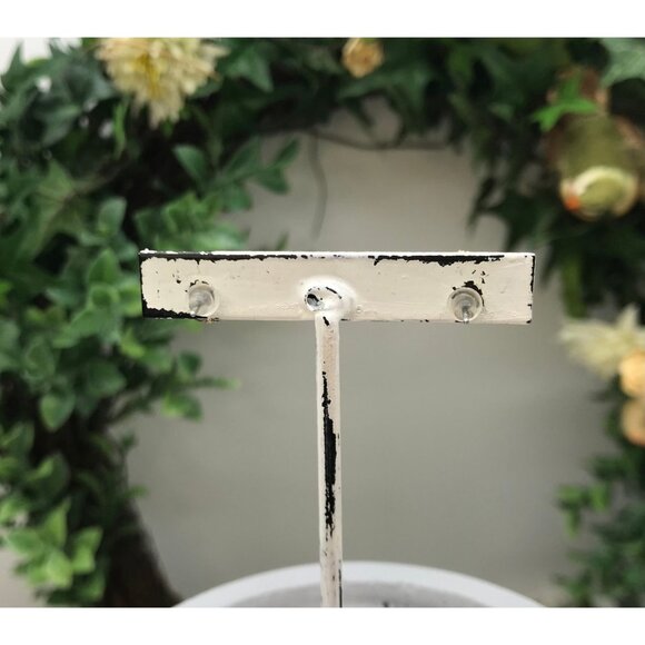 Vintage Style Gold-Tone Crystal Ball Stud Earrings With Sparkling Rhinestones - Picture 3 of 5